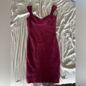 Cranberry Herve Leger dress!
